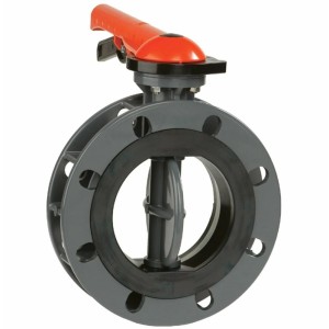 Затвор дисковый ПВХ Butterfly Valve Ду150 Ру10 межфланцевый в Магнитогорске